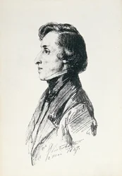 Porträt von Frederic Chopin (1810-49), 1847
